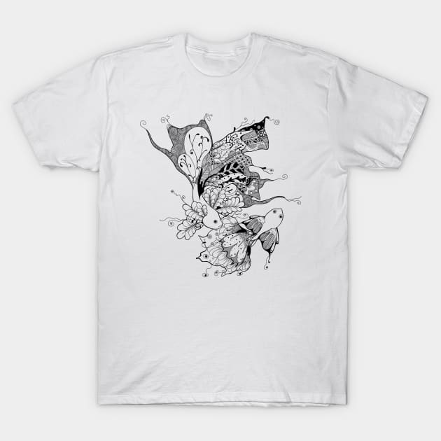 a swimming goldfish T-Shirt by MangMARU